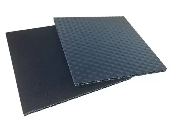 Single sided composite velvet honeycomb board