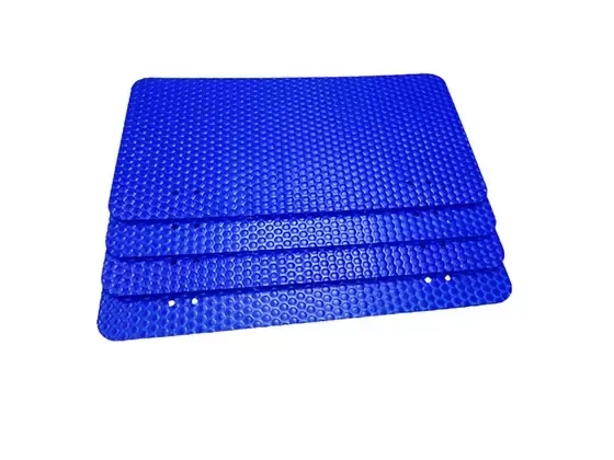 Blue plastic honeycomb pad